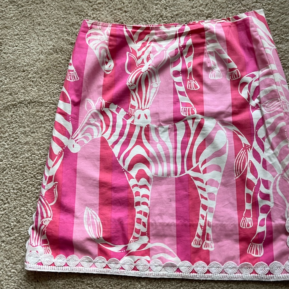 Pink Zebra Lily Pulitzer Skirt